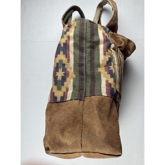 Tribal Boho Canvas Woven Southwestern Large Shoulder Tote Bag Purse - Picture 7 of 12
